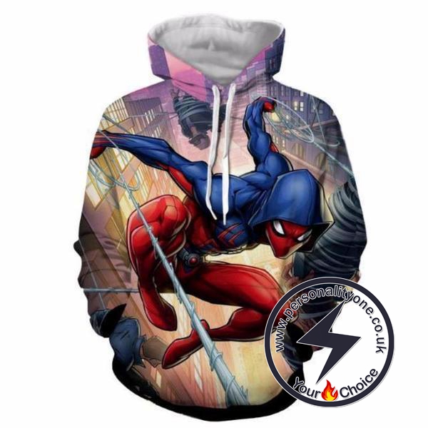 Ben Reilly : SCARLET SPIDERMAN 3D Hoodies - ZIP UP - SPIDERMAN 3D